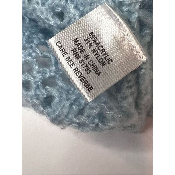 Maurices Blue Open Weave Crewneck Pullover Slouchy Sweater sz XL - Picture 9 of 10